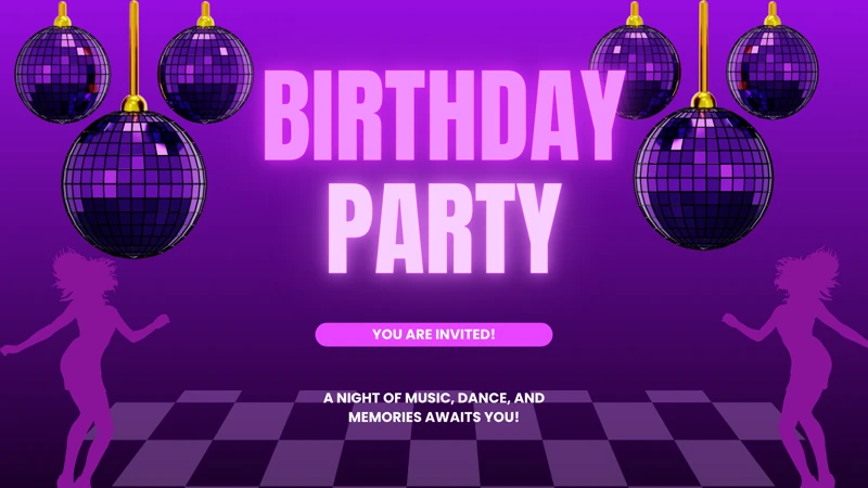 Dance Birthday — Disco, Dance, Spinning Ball, Night Club