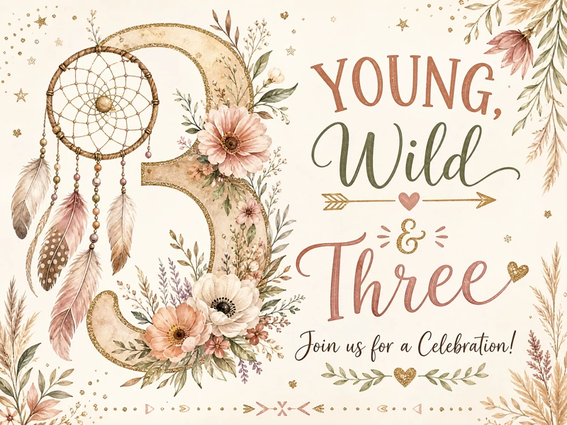 Young, Wild And Three — Third Birthday, 3d, Dream Catcher, Nature
