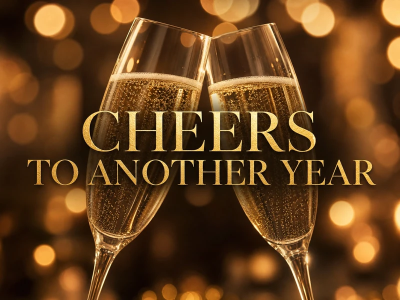 Cheers To Another Year — Birthday Invitation, Champagne, Toast