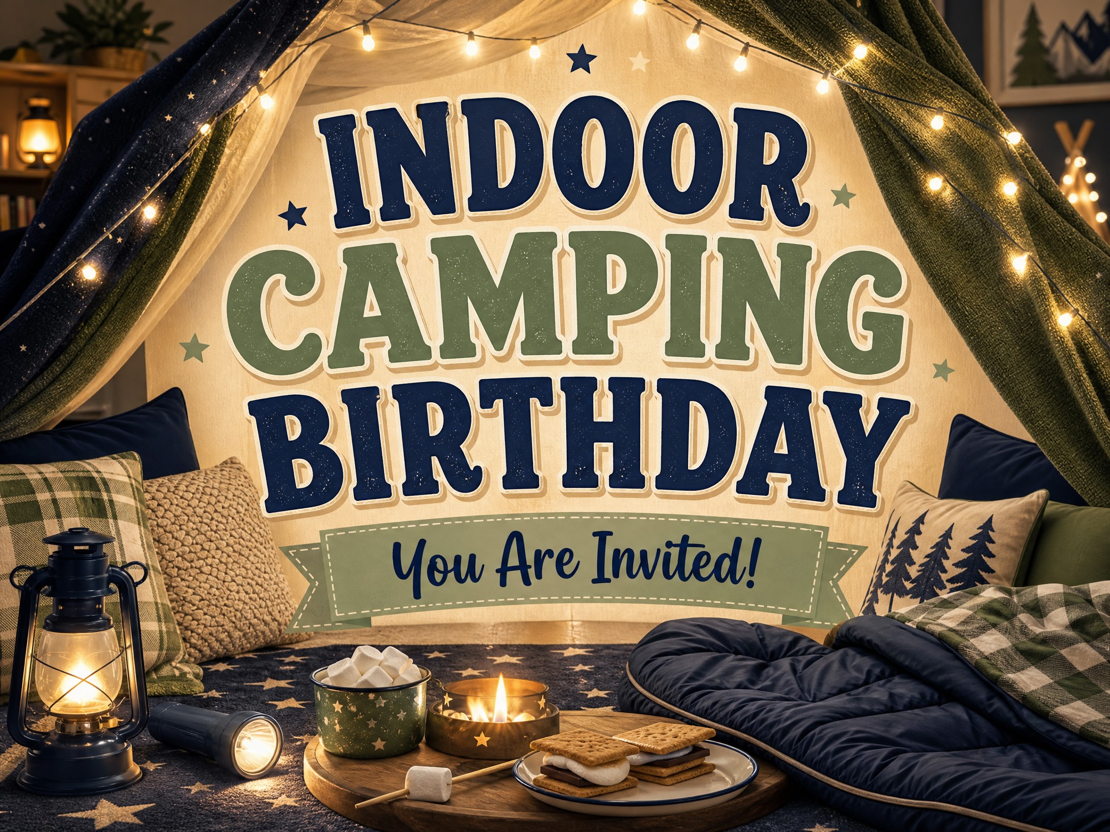 Indoor Camping Birthday Party — Indoor Camping Birthday, Tent
