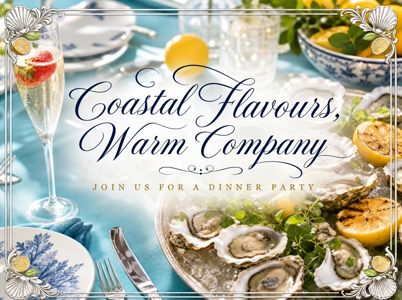 Coastal Flavours — Dinner Party, Oysters, Champagne, Seafood