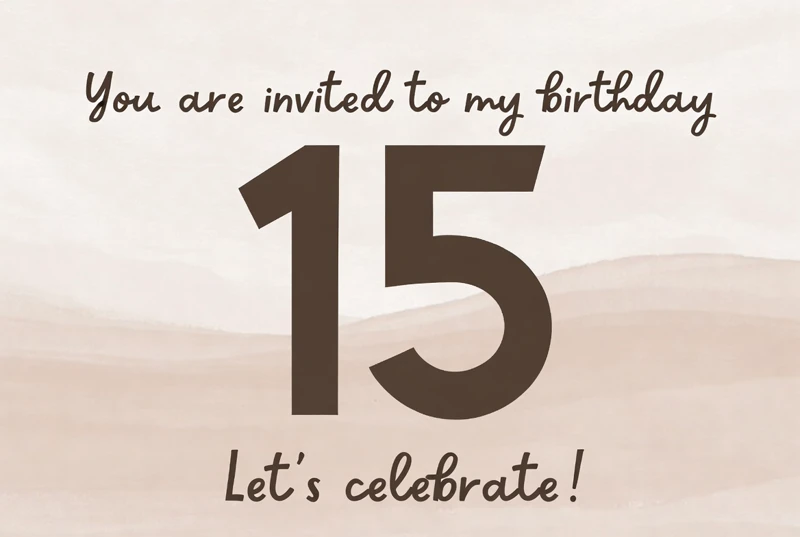 Simply 15 — 15th Birthday, Fifteenth, Simple