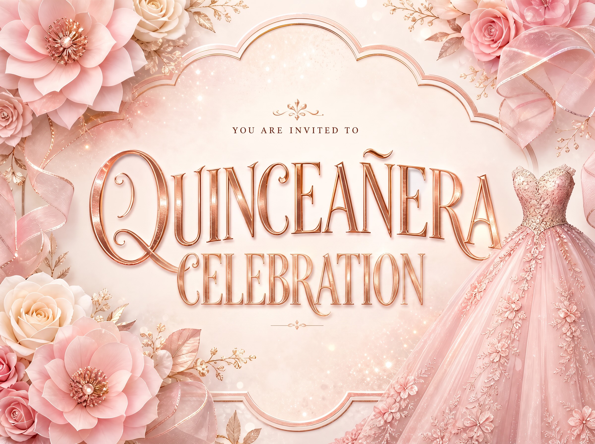 Blush Of Beauty — Quinceanera, Pink, Dress