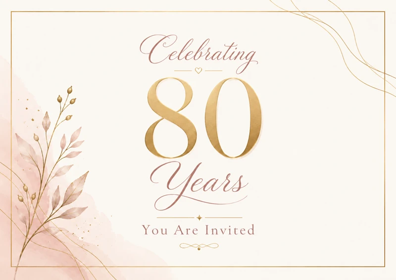 Celebration With Love — 80th Birthday, Eighty