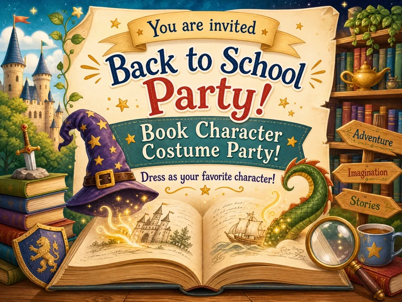 Book Worms Unite! — Back To School Party, Costume Party, Dress As Your Favorite Character, School