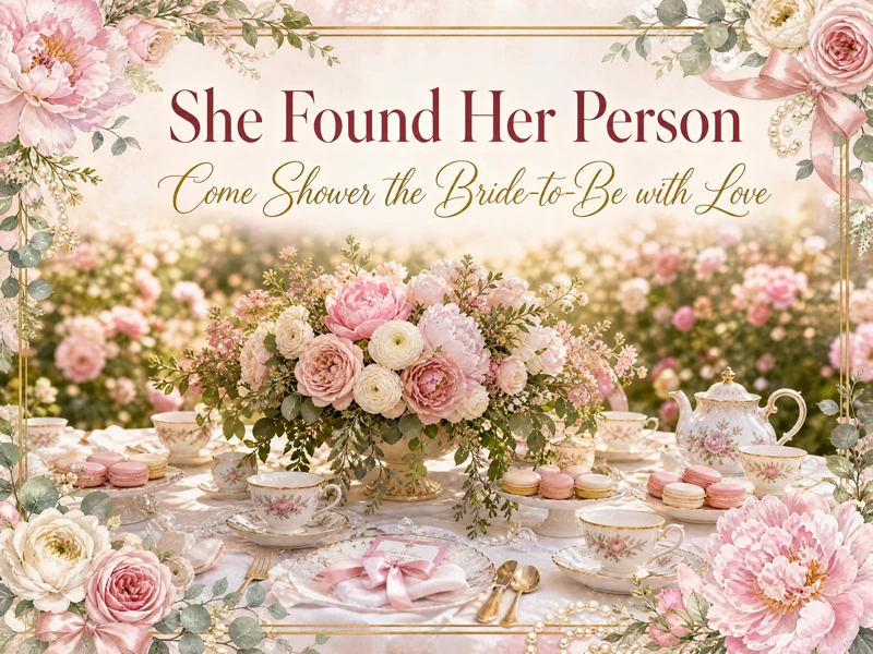 She Found Her Person — Bridal Shower, Floral, Garden, Tea