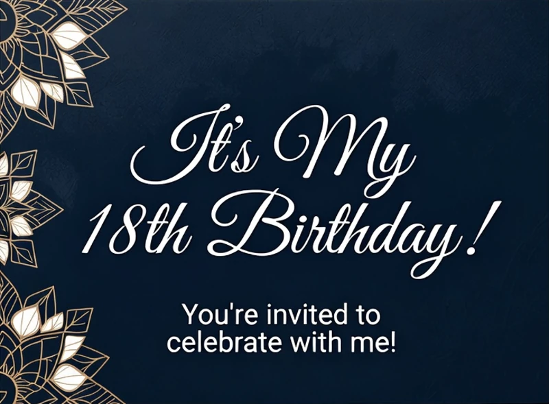 18th Birthday Party — Blue, Flowers
