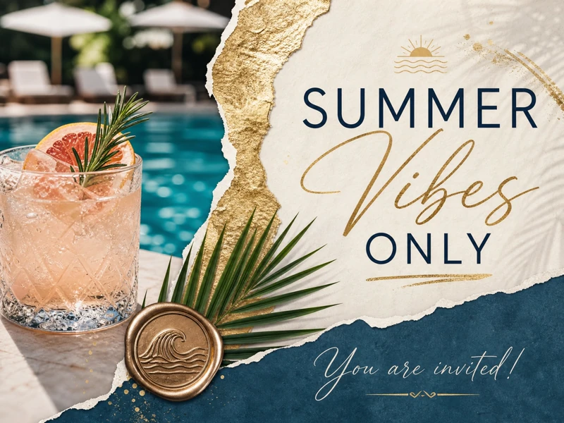 Summer Vibes Only — Pool Party, Cocktail Party, Cocktail Reception