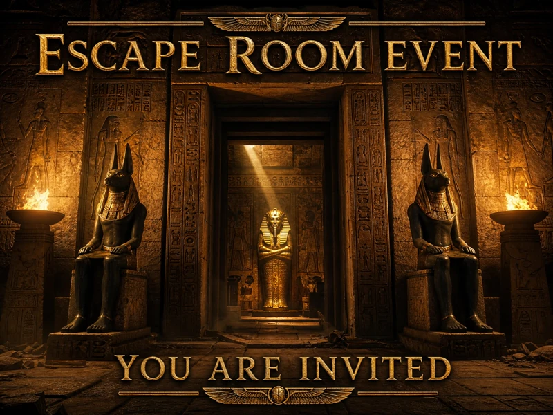 Escaping Mummies — Escape Room Birthday, Egypt, Pyramid, Escape Room