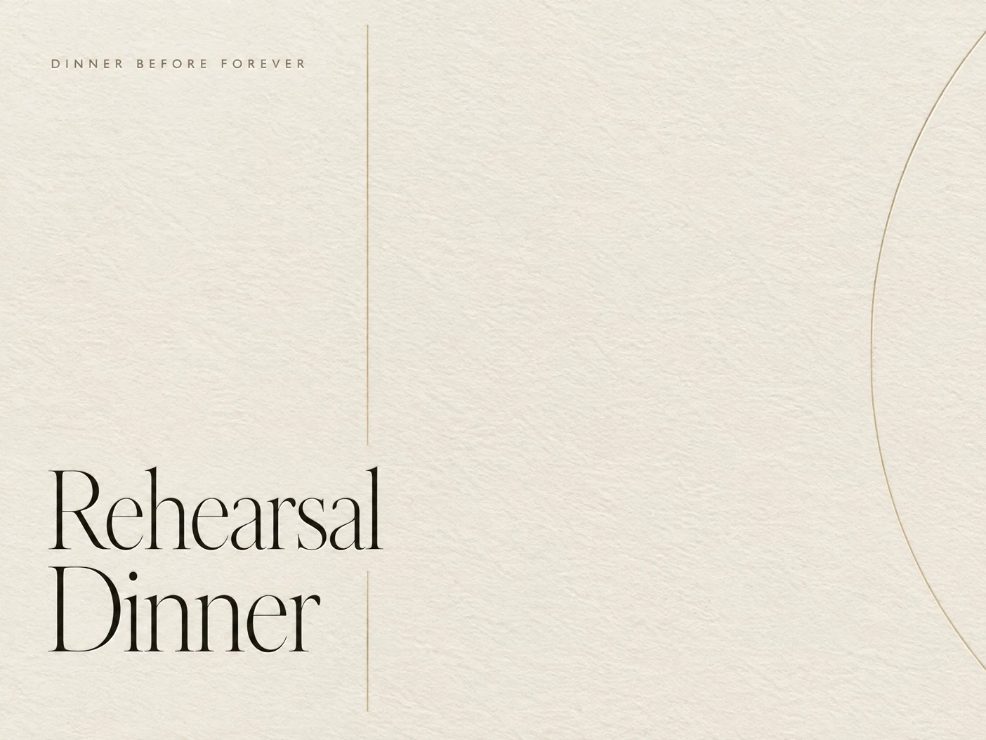 Dinner Before Forever — Rehearsal Dinner, Minimalistic, Classic