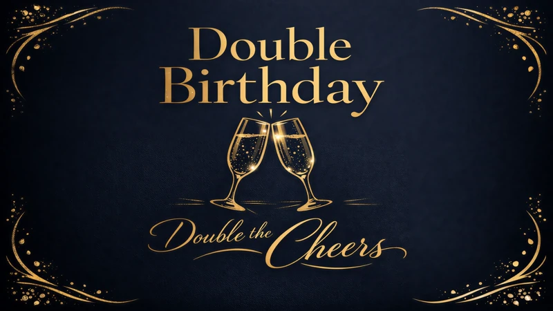 Double Cheers — Double Birthday Party, Combined Birthday, Joint Birthday