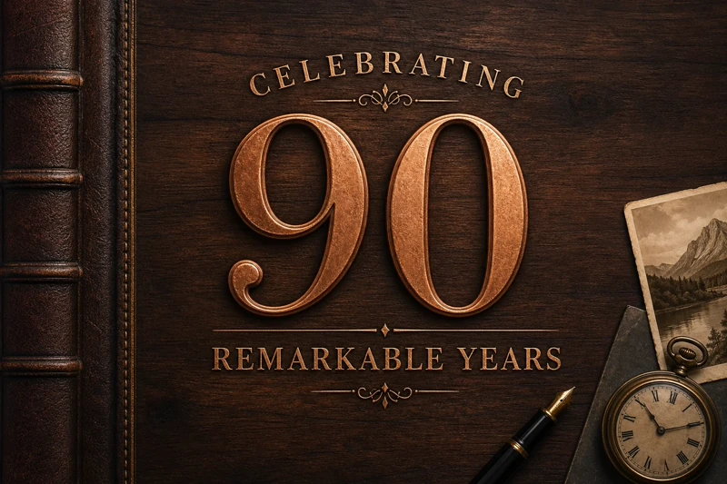 Celebrating 90 — 90th Birthday, Ninetieth, Ninety, Library, Books