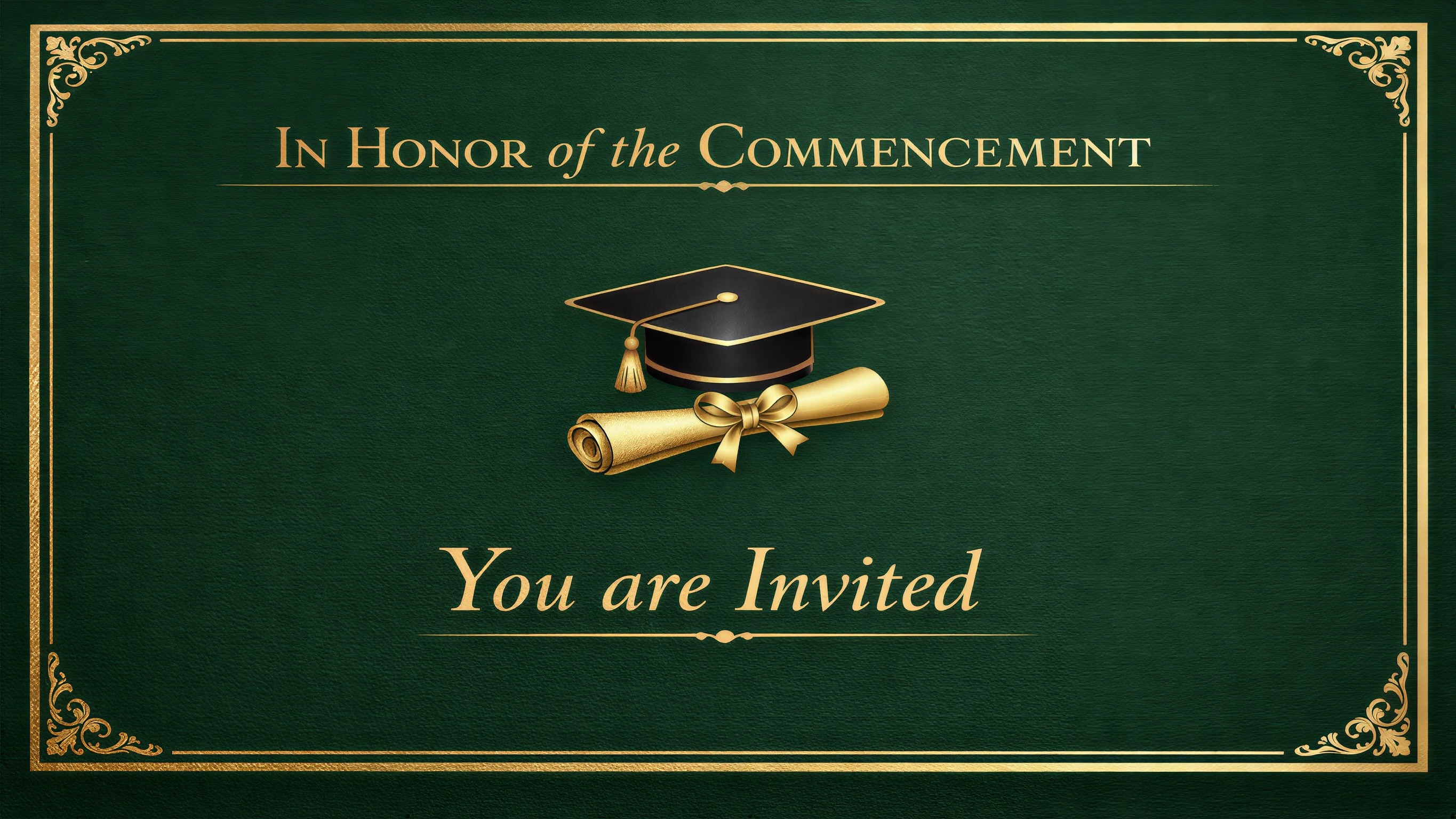 In Honor Of The Commencement