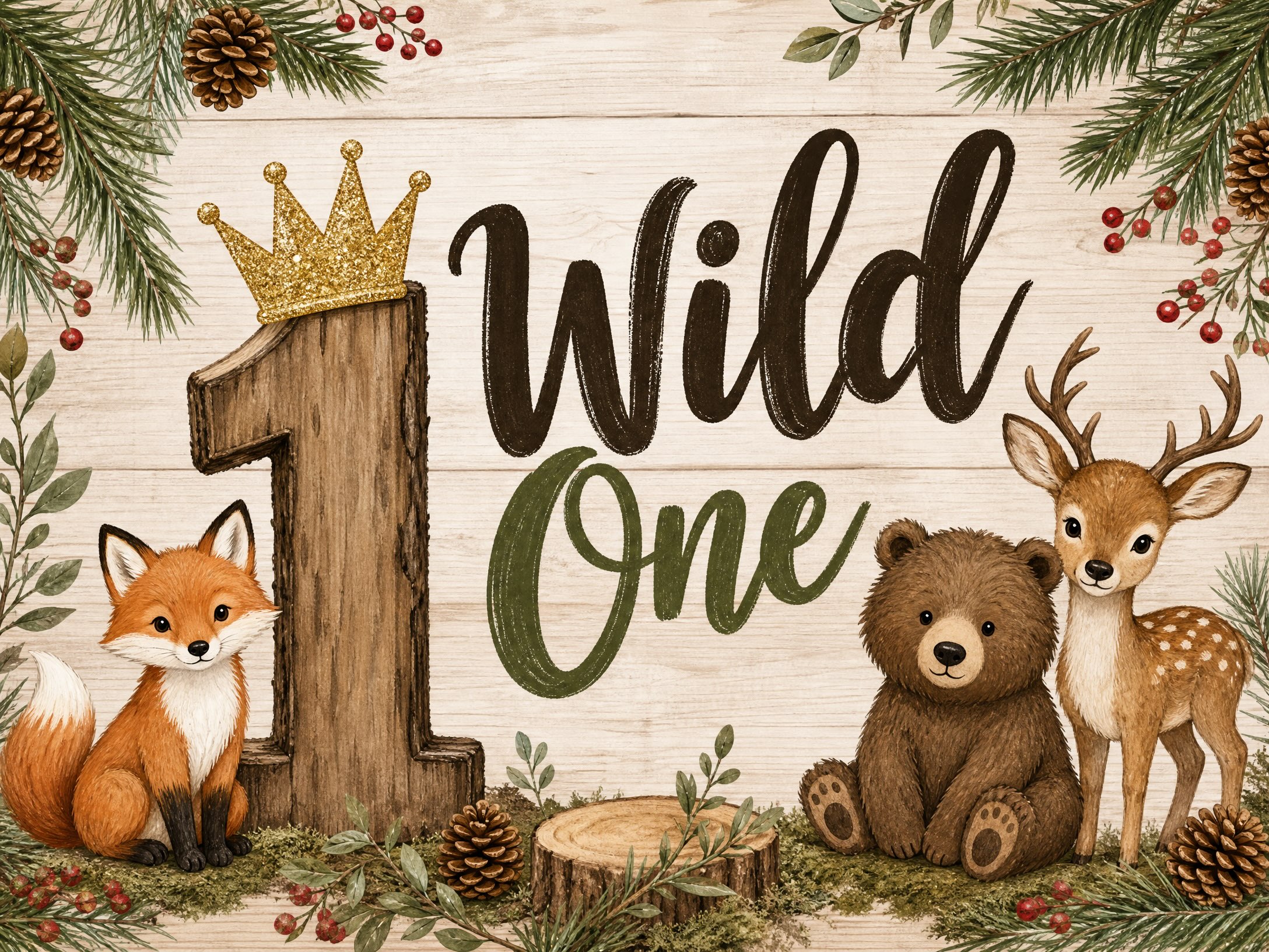 Forest Wild — Wild One Birthday, Forest, Fox, Animals