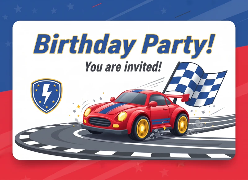 Race Car Theme — Race Car, Race Truck, Red Car, Blue, Red