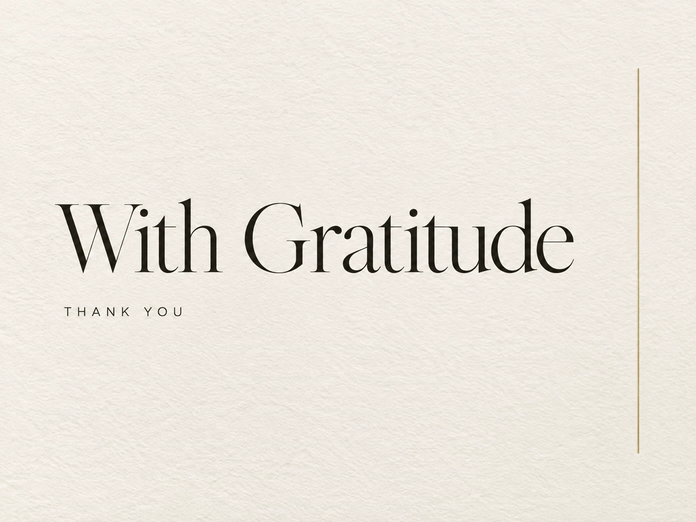 With Gratitude — Wedding Thank You Card, Thank You