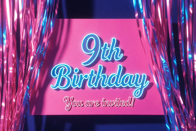Show Girl — 9th Birthday, Pink, Streamers