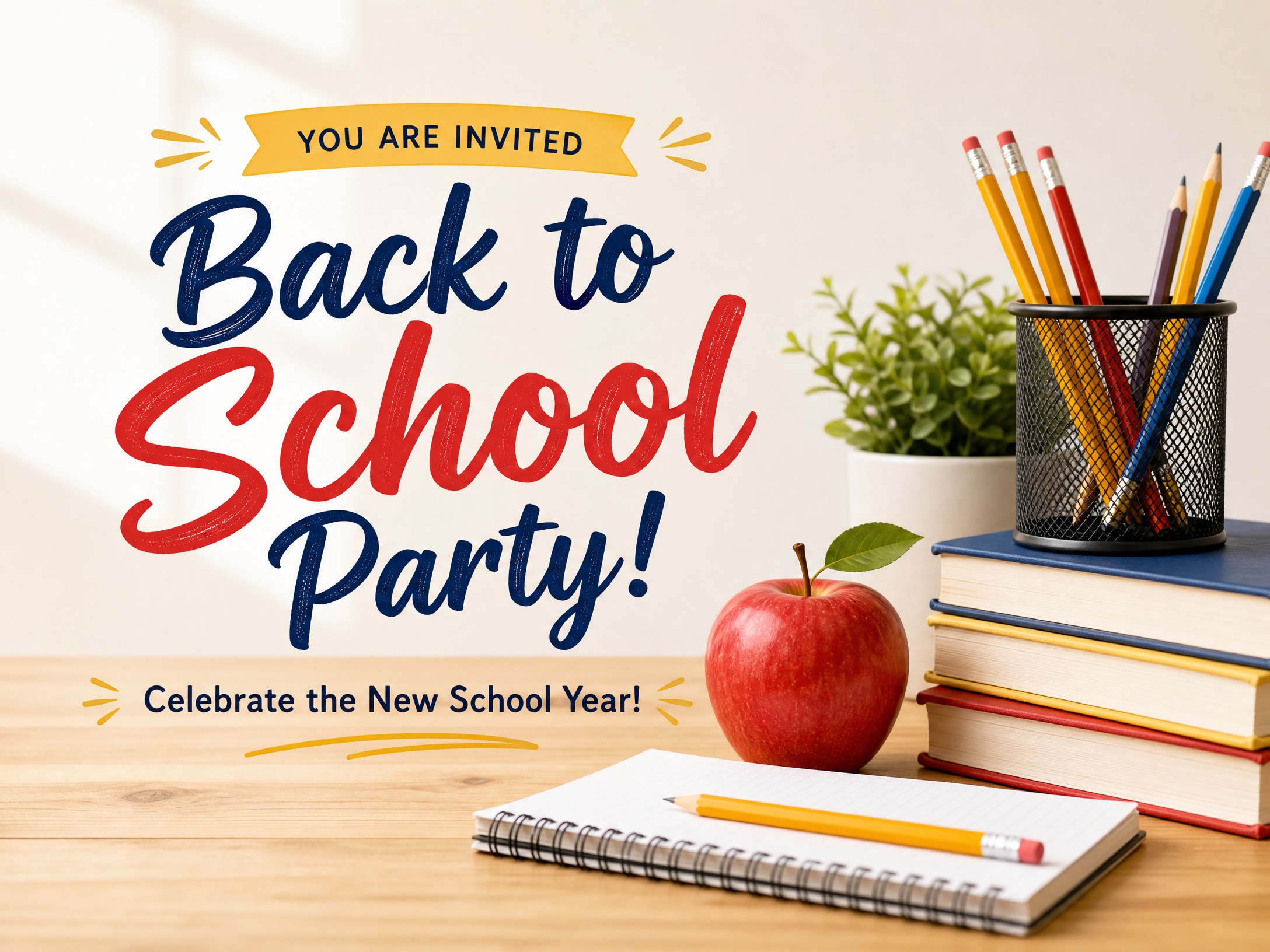 Back To School Party Invitation