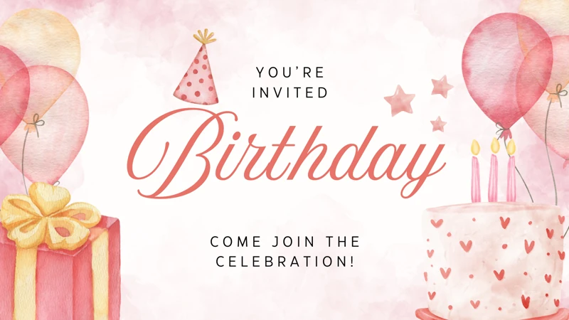 Turning Up the Cute — Balloons, Pink, Cake, Presents