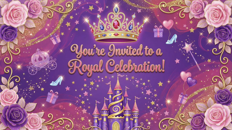 Her Royal Princess Party — Princess Birthday, Royal Party, Princess Castle, Crown