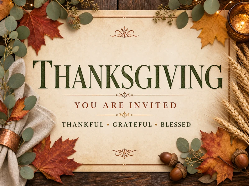 Thanksgiving Get Together — Thanksgiving, Fall Leaves
