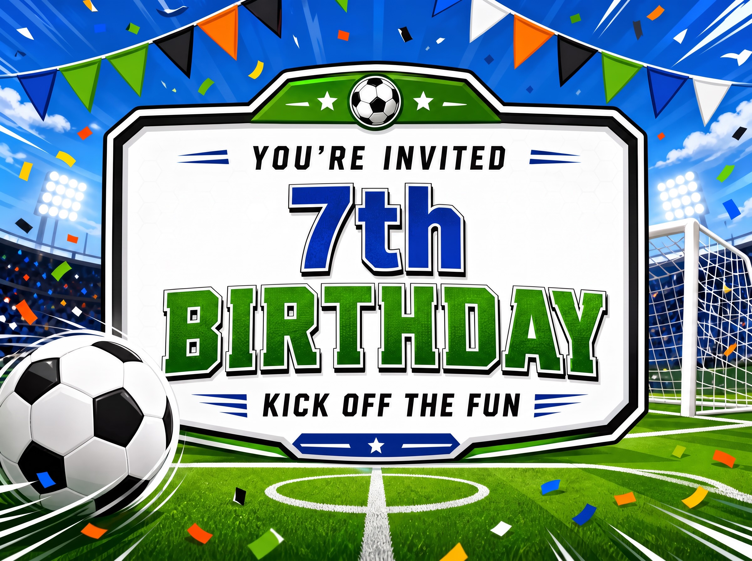 Kick Off The Fun! — Soccer Birthday, 7th Birthday, Soccer Ball, Sports