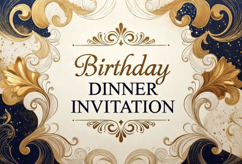 Birthday Dinner Invitation — Birthday Dinner, Simple