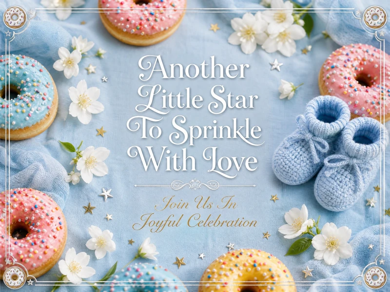 Another Star To Sprinkle With Joy — Baby Sprinkle, Baby Blue, Shoes, Donuts