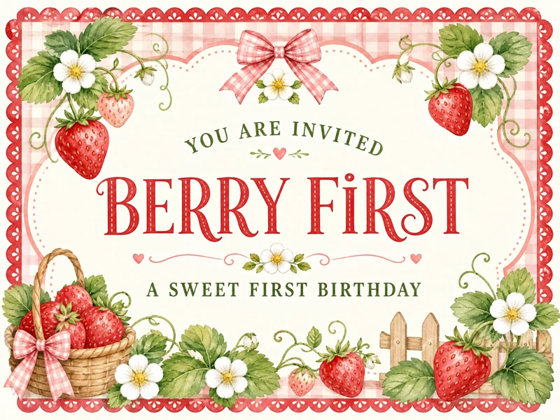 Berry First Sweet Birthday — First Birthday, Berry First Birthday