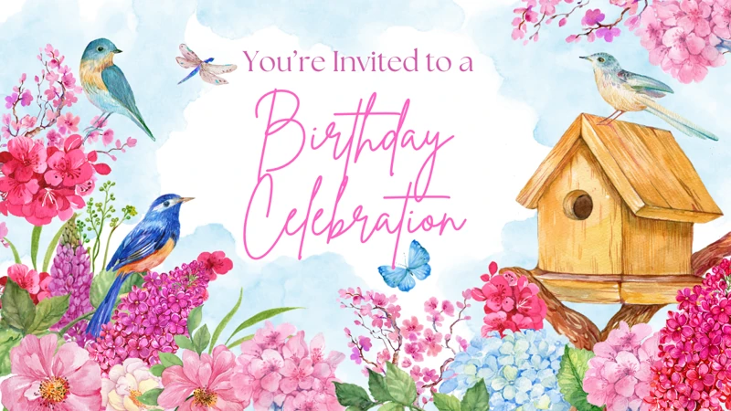 Birthday Serenade — Birds, Spring, Flowers, Blooms