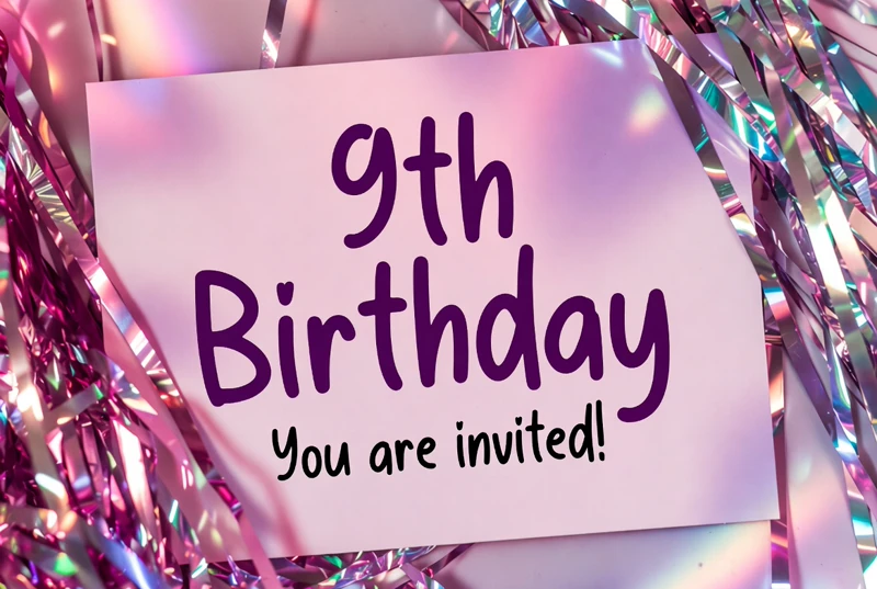 Main Character Party — Streamers, Pink, 9th Birthday