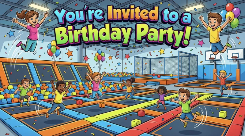 Jump Into the Fun — Trampoline House, Trampoline Park Birthday, Jump, Active