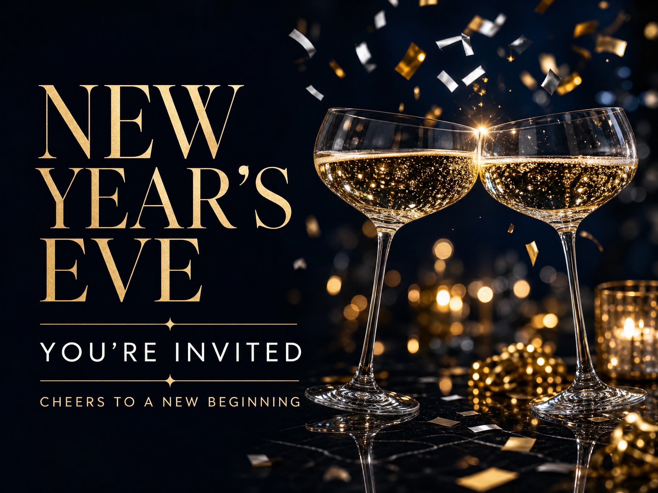 New Year's Eve Celebration — New Years Eve Party, Champagne, Sparklers
