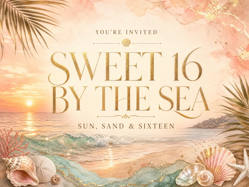 Special Day At The Beach — Sweet 16, Beach, Destination, Sea, Ocean