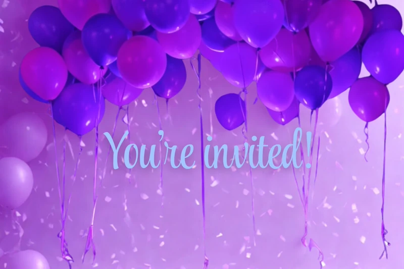 Purple Pop — Purple, Balloons, Confetti, Pink