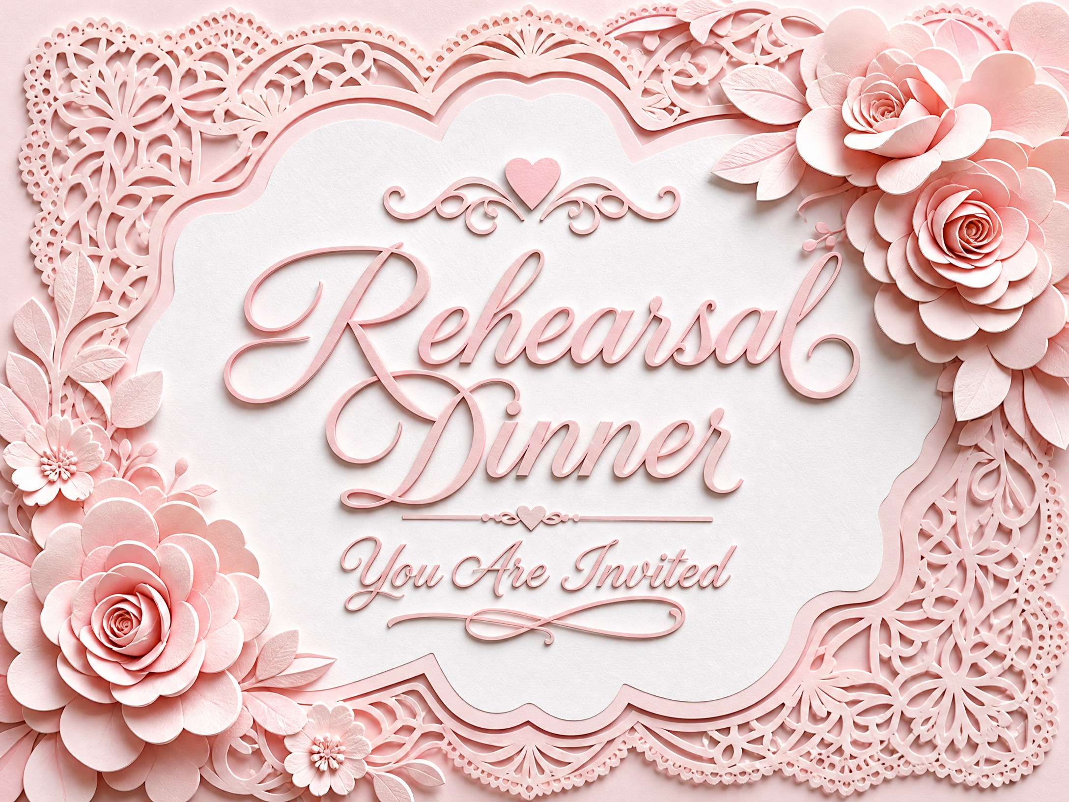 Shadow Box Rehearsal Dinner Invitation