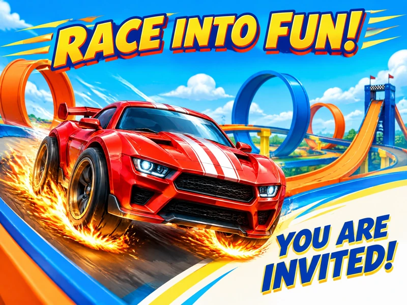Race Into Fun! — Race Car, Birthday Party, Fire Wheels, Loop
