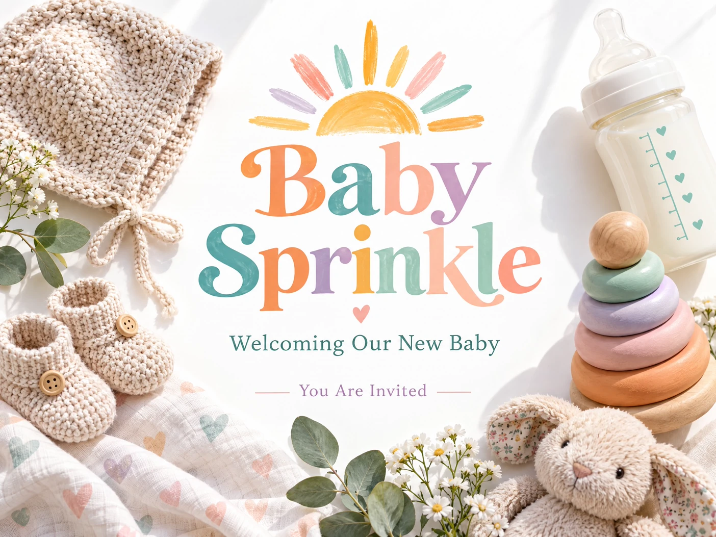 Sprinkle For Baby — Collage, Baby Bottle, Baby Sprinkle, Baby Toys