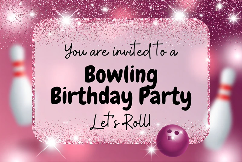 Bowling Birthday Party — Pink, Pins, Ball