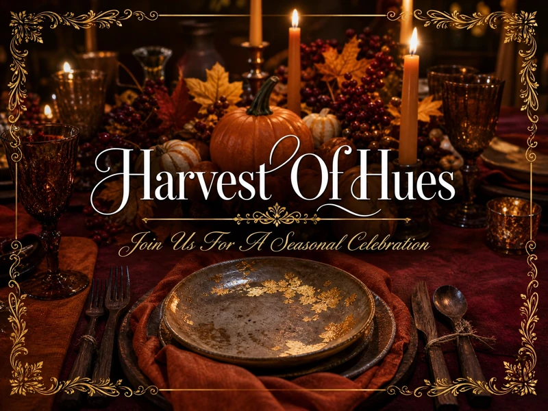 Harvest Hues — Dinner Party, Fall Celebration, Pumpkin