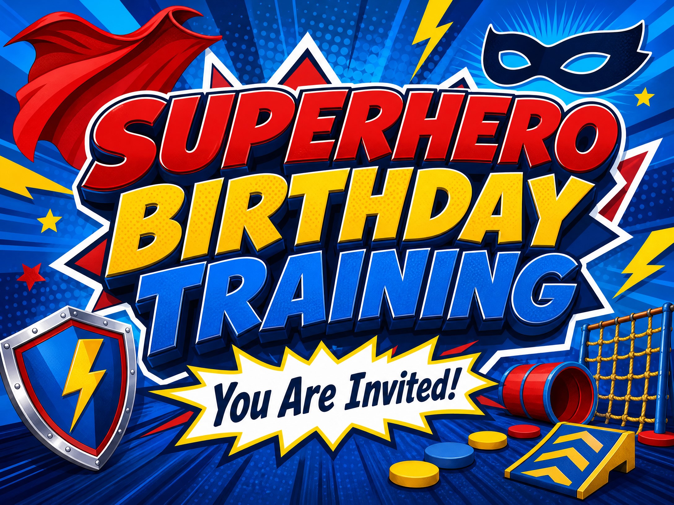 Superhero Birthday Training Party — Superhero Birthday, Indoor Gym Birthday, Kids Gym