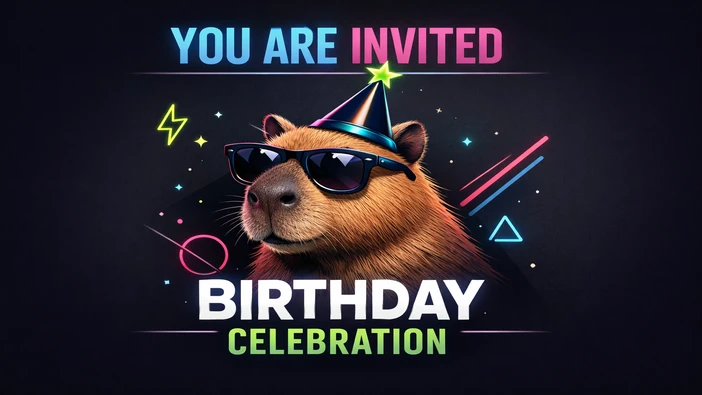 Cool As A Capybara — Capybara Birthday