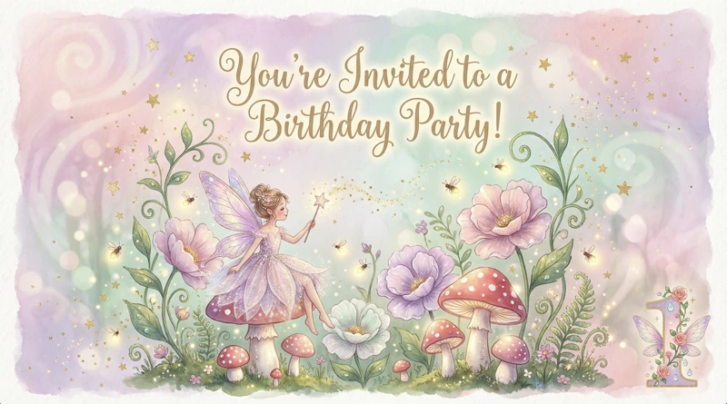 Fairy First Birthday — Fairy Birthday, Magic, Garden, Flowers, First Birthday