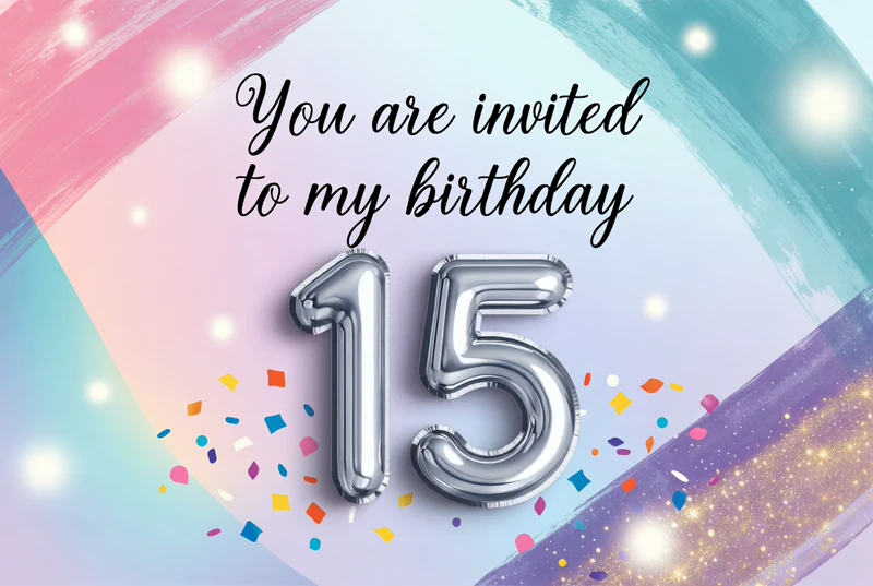 Shining Fifteen — 15th Birthday, Fifteenth, Balloons