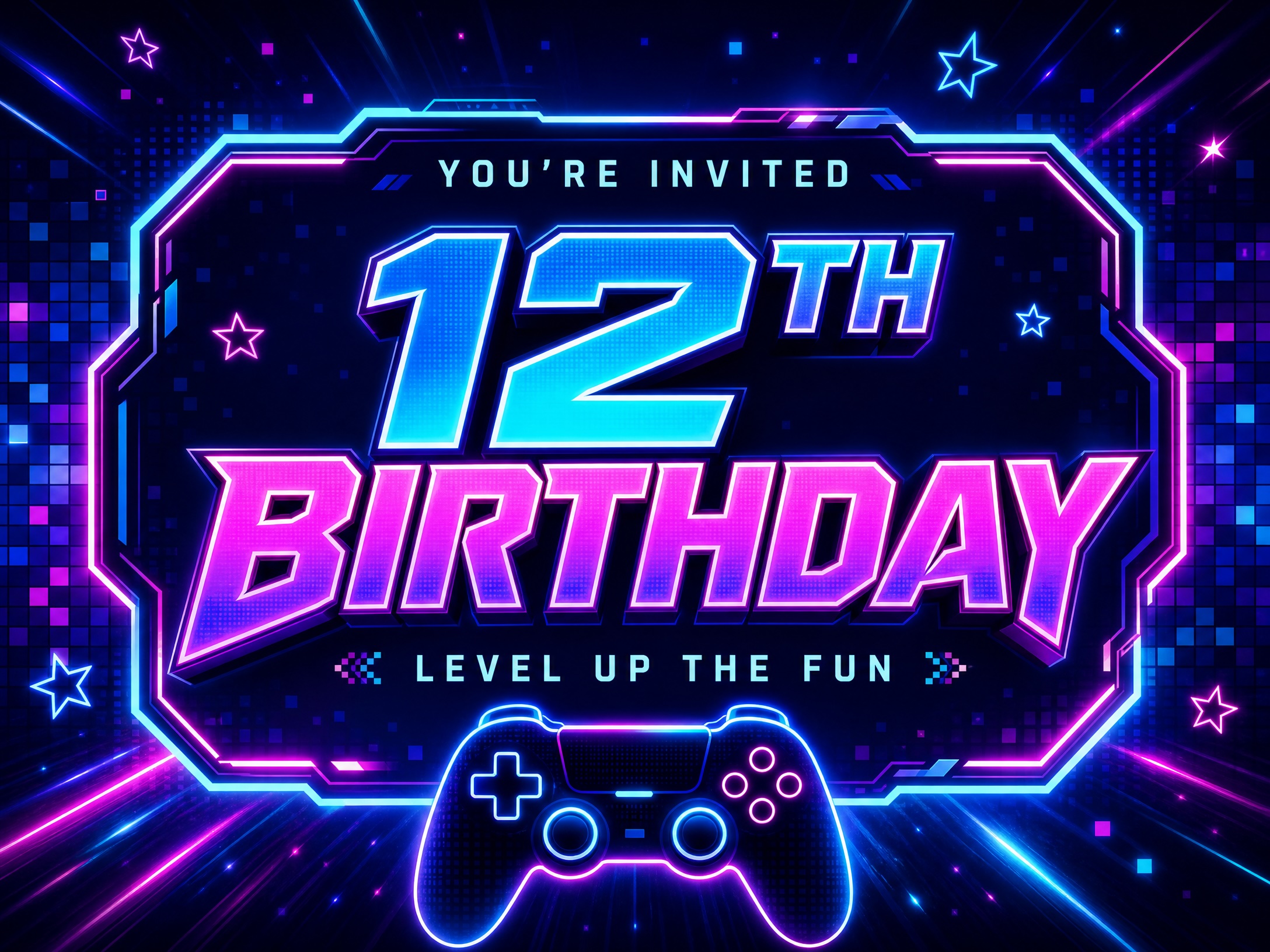 12th Birthday In Neon — 12th Birthday, Neon, Video Game, Gaming