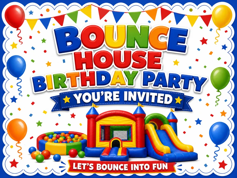 Happiness Abounds — Bounce House Birthday, Bounce Party, Colorful