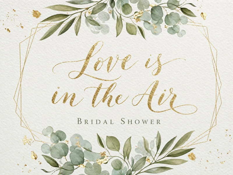 Love Is In The Air Shower — Bridal Shower, Handmade Invitation