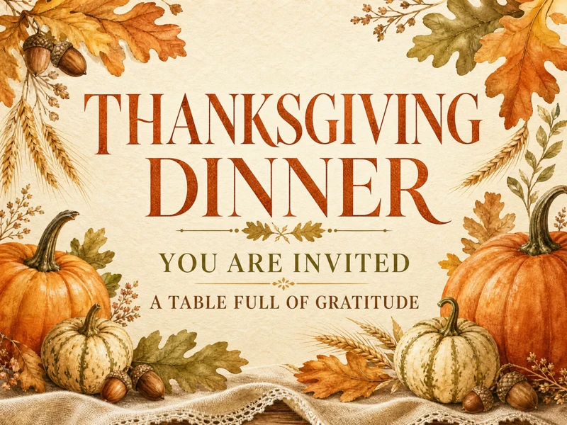 Giving Thanks — Thanksgiving, Pumpkin, Fall Leaves