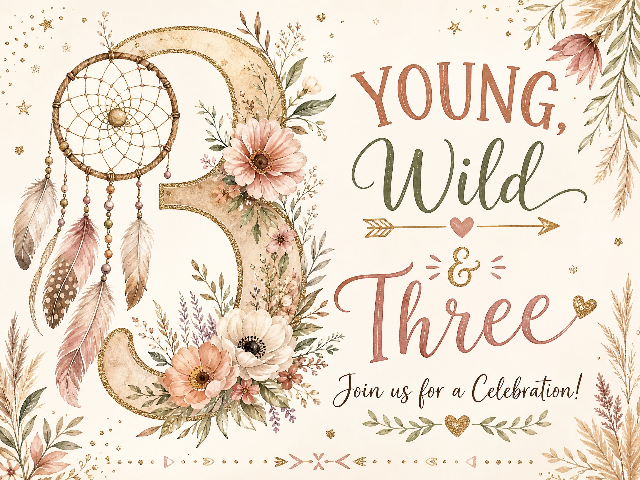Young, Wild And Three — Third Birthday, 3d, Dream Catcher, Nature