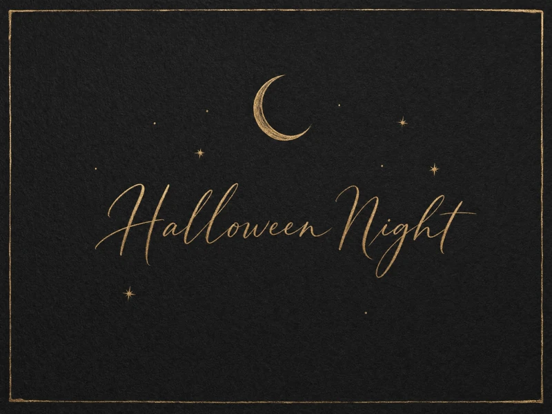 Halloween Night — Halloween Party, Minimalistic, Moon